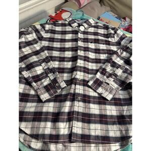 American Eagle Outfitters Men's Long Sleeve Plaid Dress Shirt Size XL Red Blue